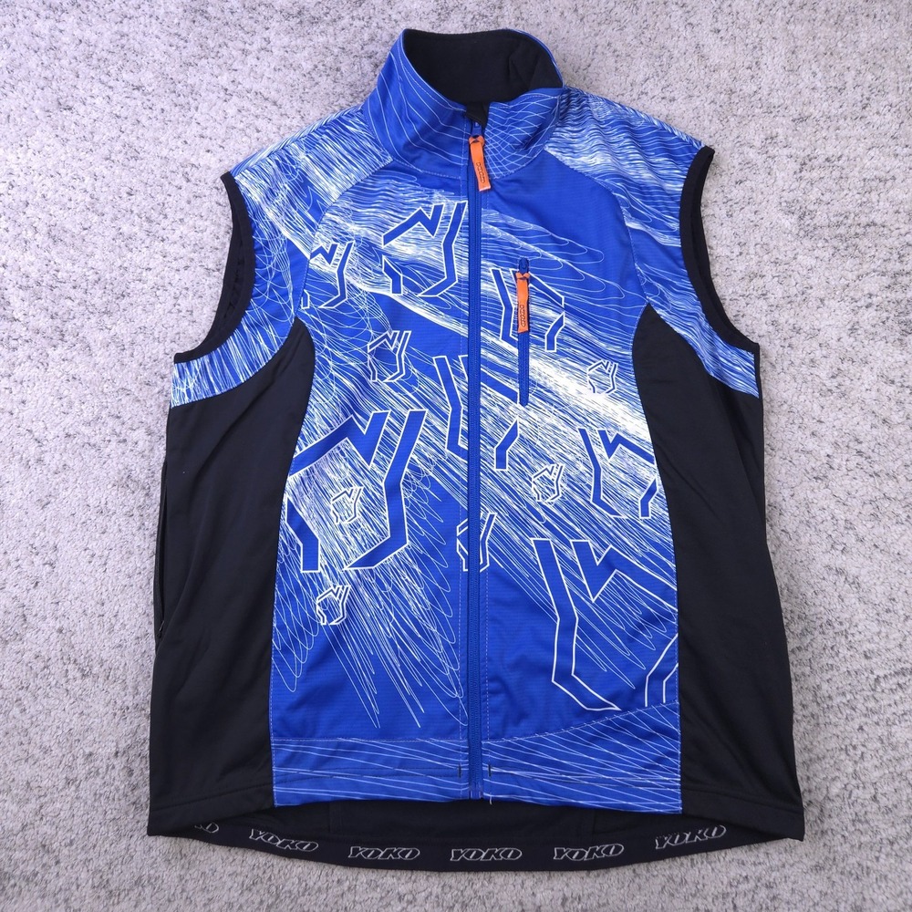 Yoko Cycling Vest Mens Small Windbreaker Softshell Full Zip Finland Jacket EUC